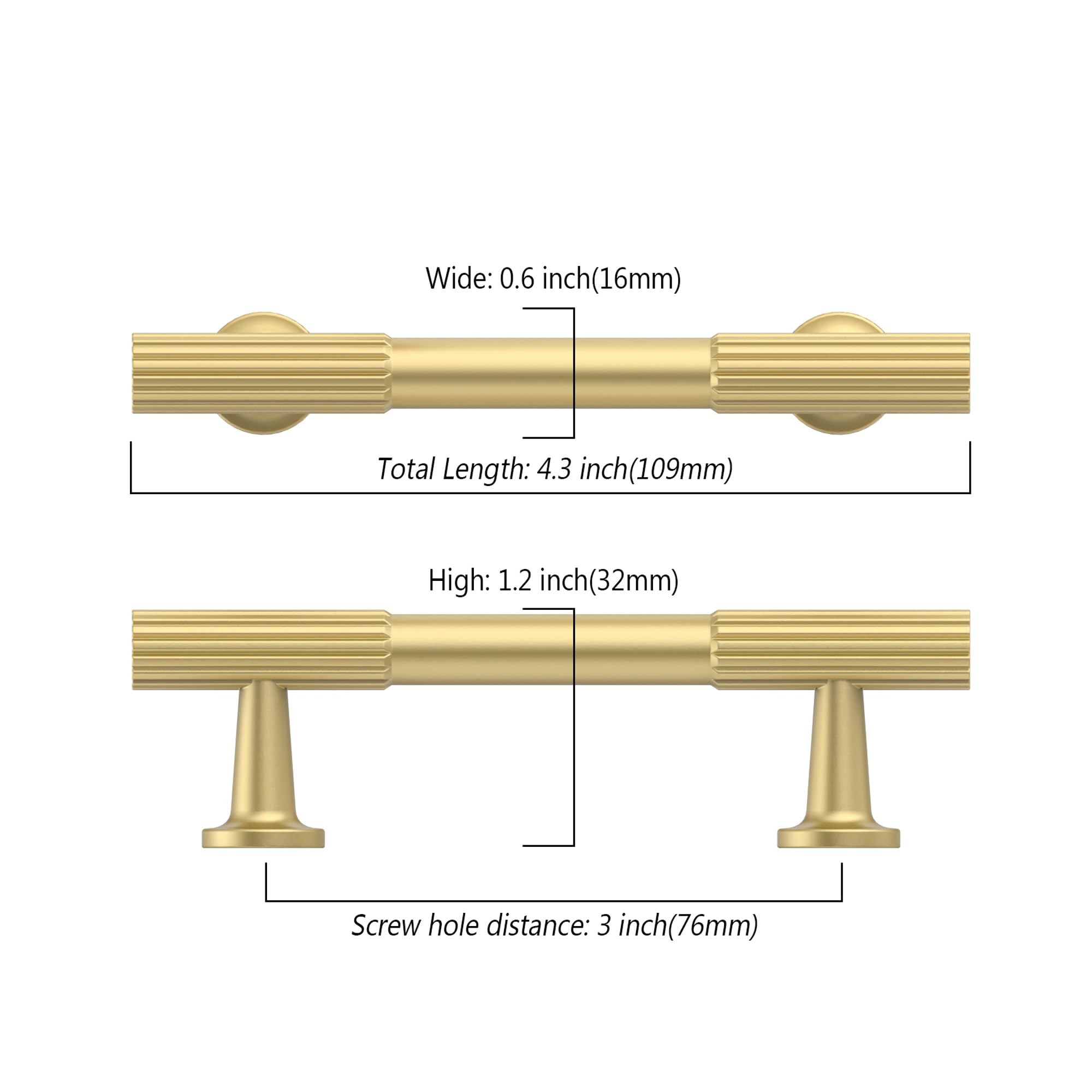 Asidrama 10-pack brushed gold pulls for a cohesive kitchen update