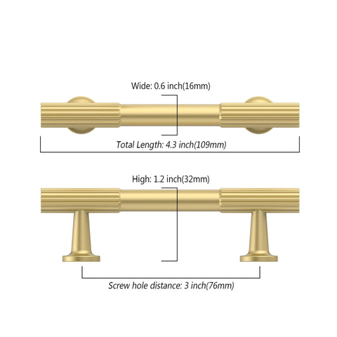 Asidrama 10-pack brushed gold pulls for a cohesive kitchen update