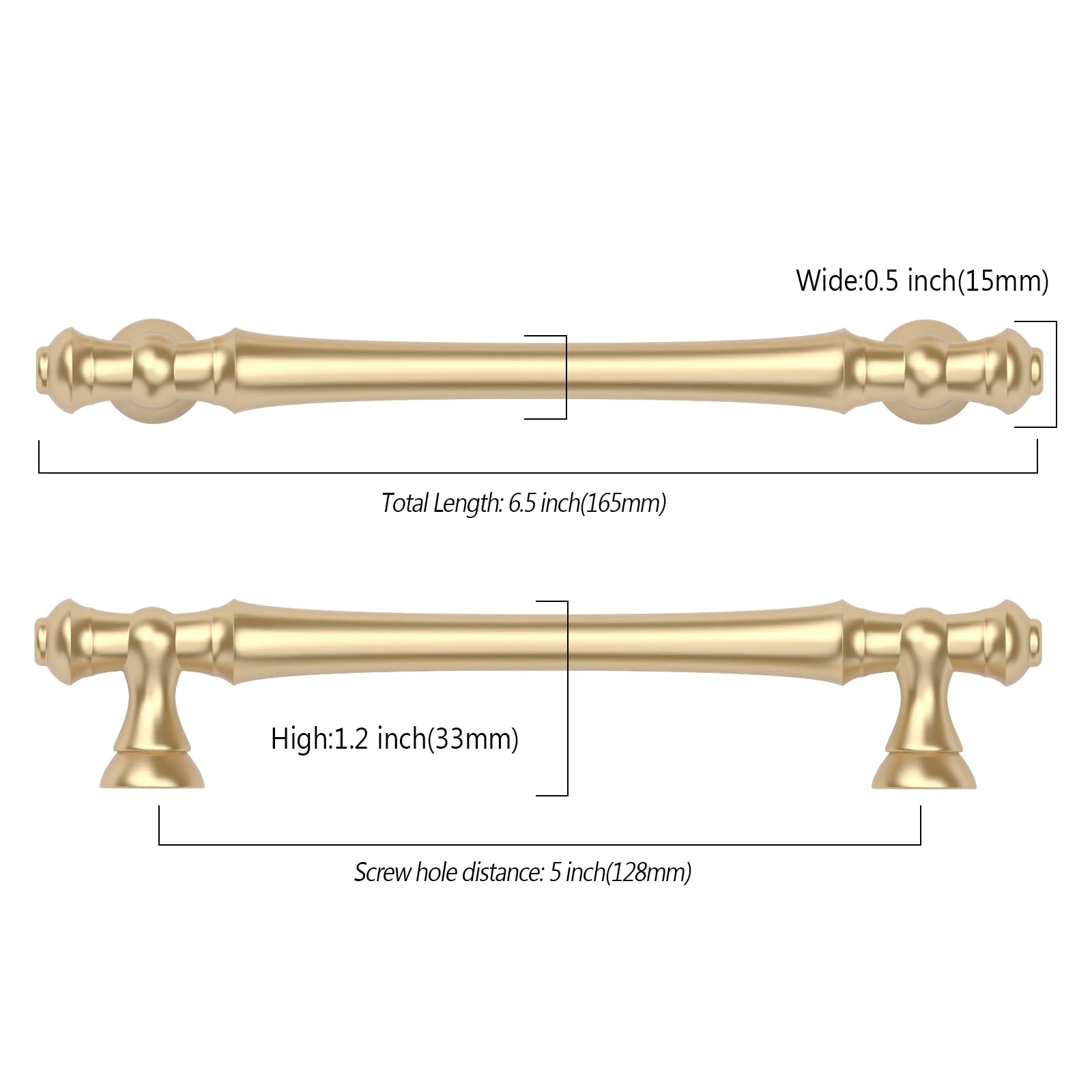 Asidrama 10-pack brushed gold pulls on kitchen cabinet door, upgrade your space with ease.