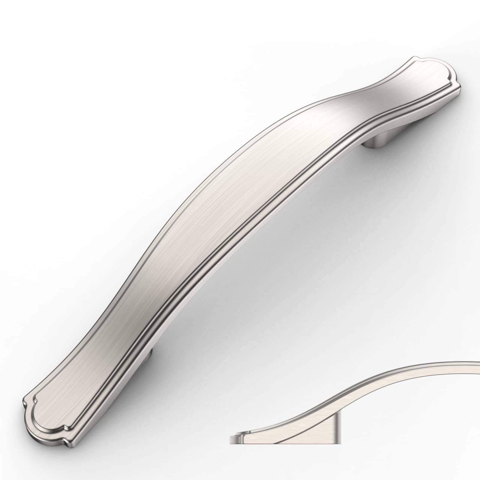 Asidrama 3-inch brushed satin nickel cabinet handle offers a sturdy grip for smooth drawers.