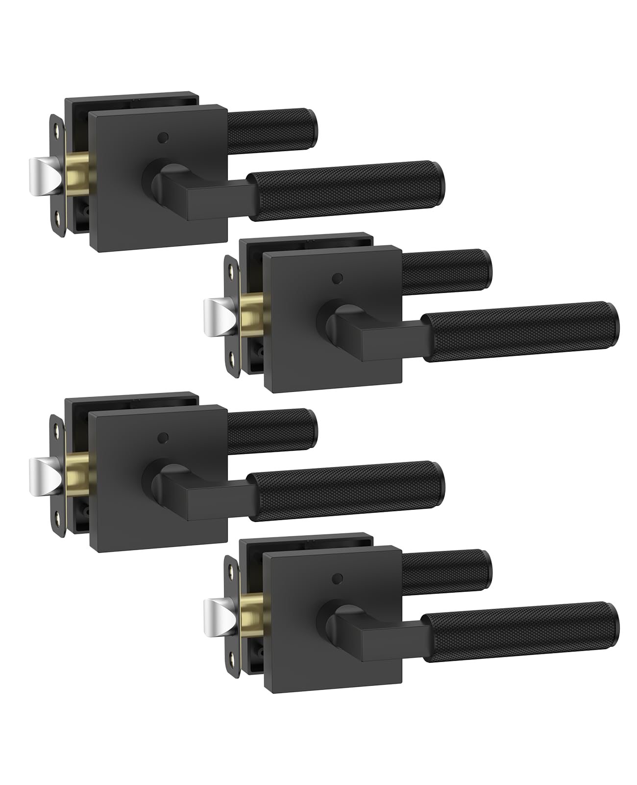 Asidrama black privacy door handle set on interior door, blends style with secure privacy
