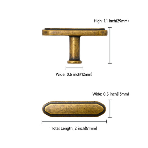 Asidrama brushed antique brass kitchen knob on cabinet with classic look.