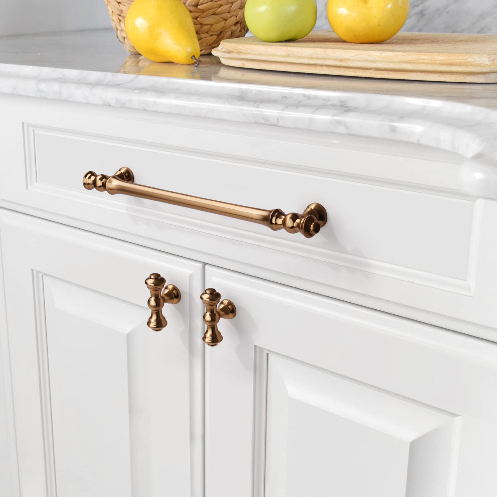 Asidrama brushed brass cabinet pulls upgrade a kitchen with a warm grip-friendly design