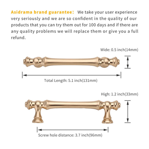 Side view of Asidrama handle with standard mounting for easy install