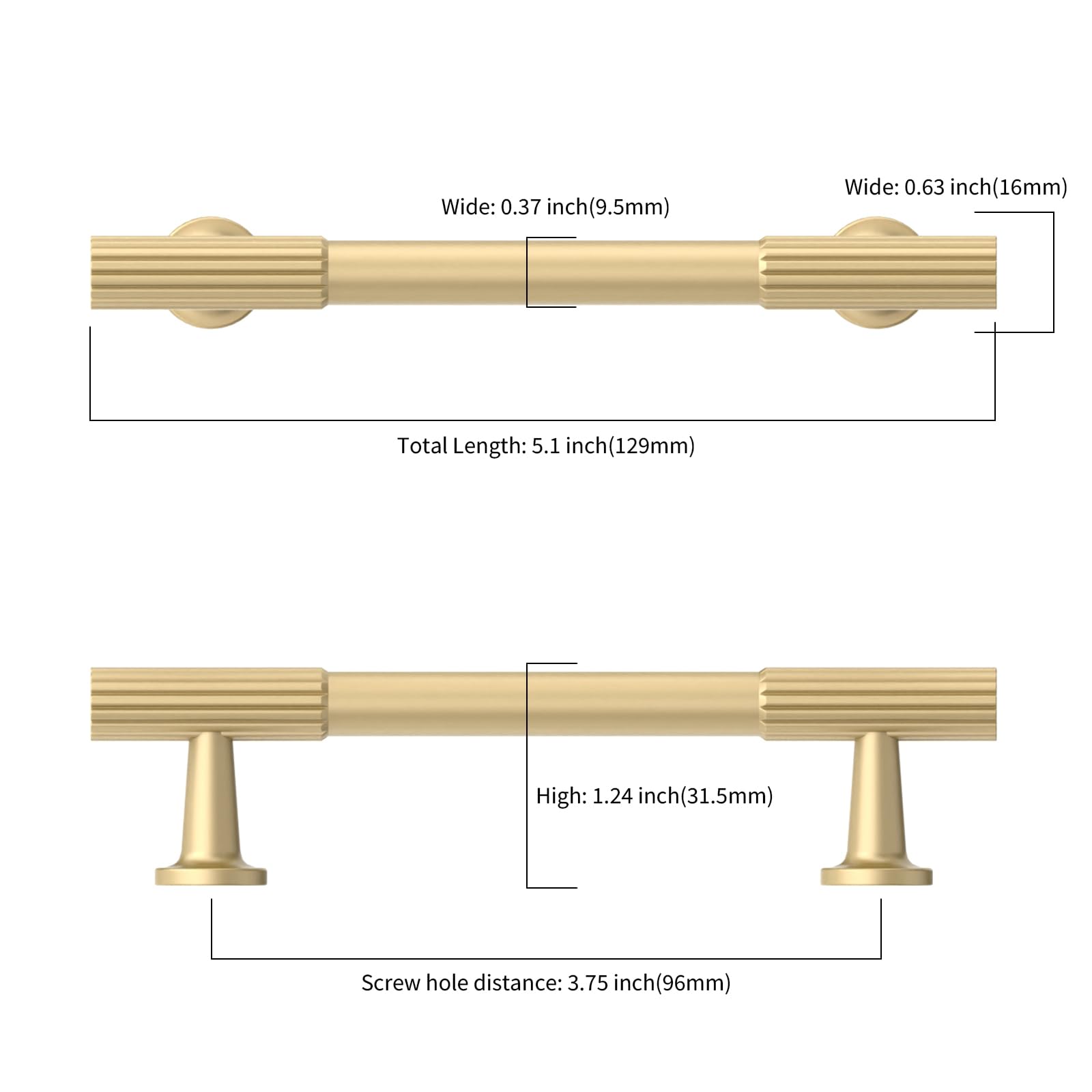 Asidrama brushed gold cabinet handle close-up ready for heavy-duty use in kitchens.