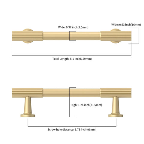 Asidrama brushed gold cabinet handle close-up ready for heavy-duty use in kitchens.