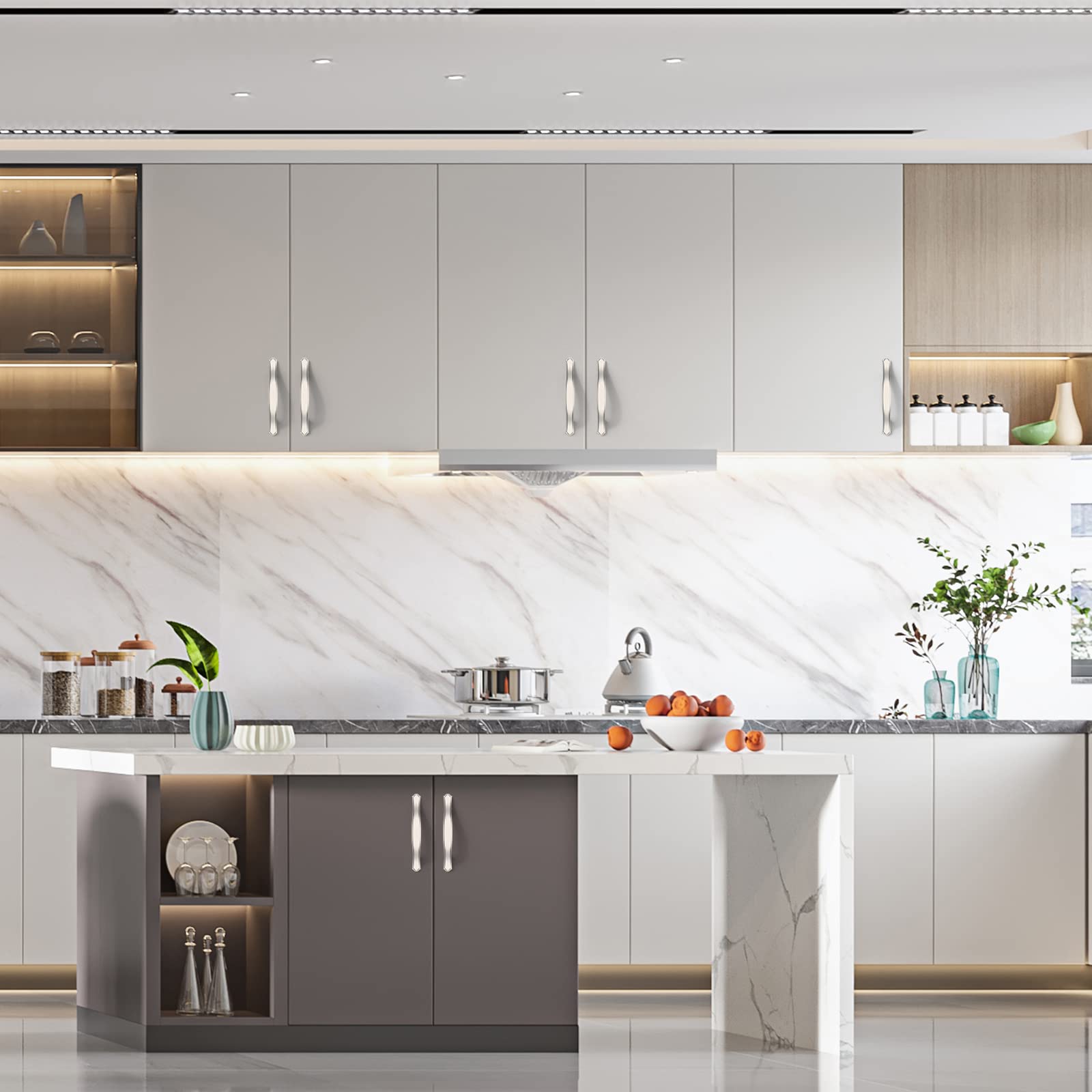 Asidrama brushed nickel furniture pull complements wardrobes and dressers with durable alloy construction.