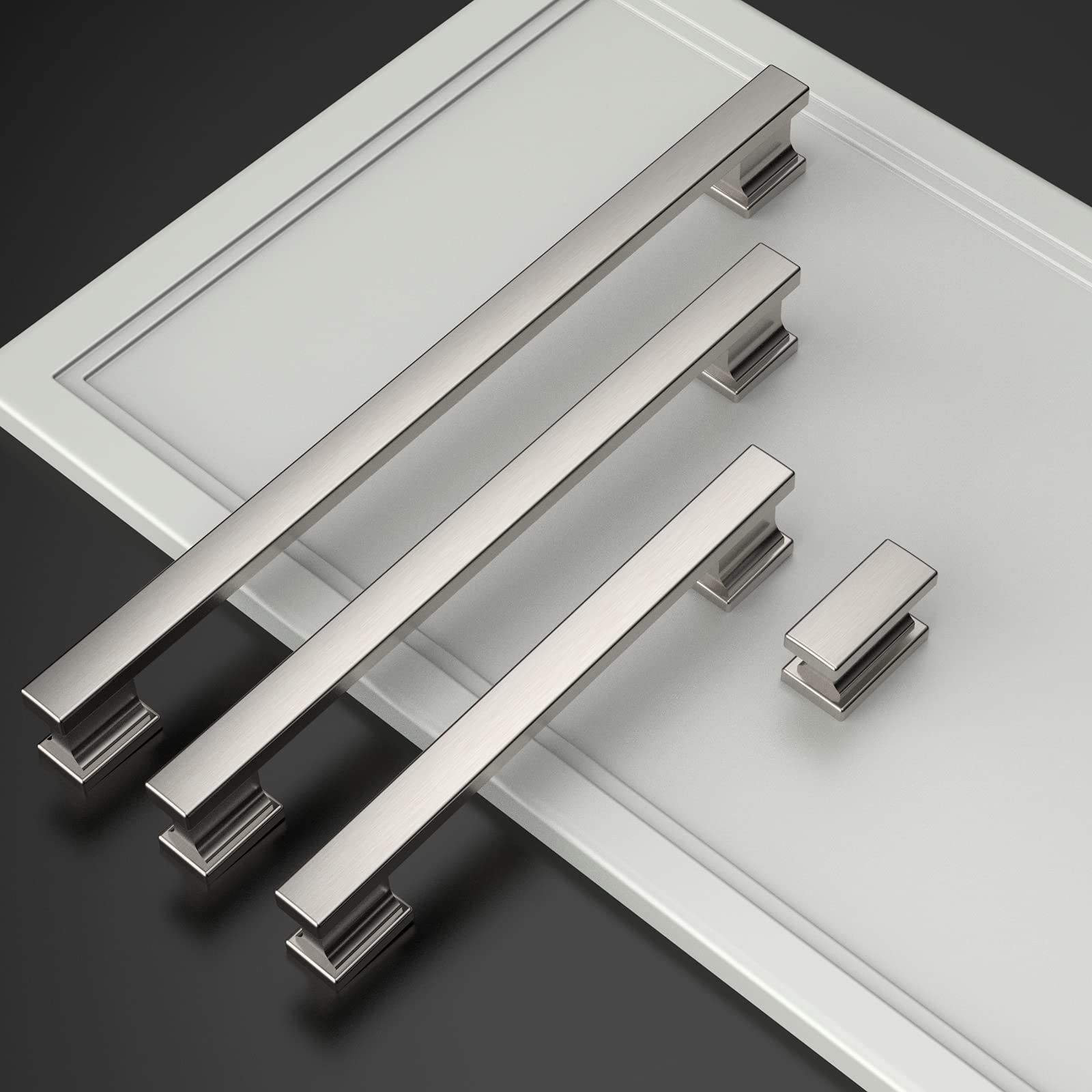 Asidrama cabinet pulls detail showing wide application on doors and drawers.