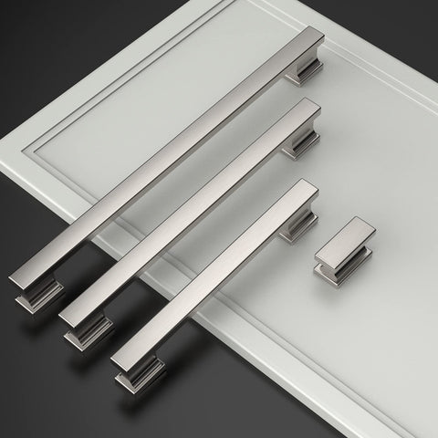 Asidrama cabinet pulls detail showing wide application on doors and drawers.