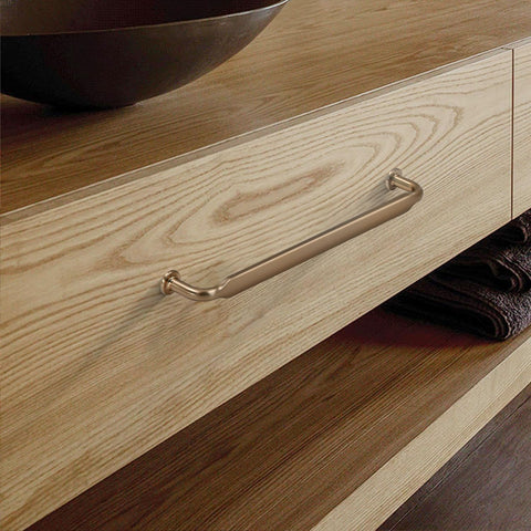 Asidrama champagne bronze finish cabinet hardware close-up showing durable design
