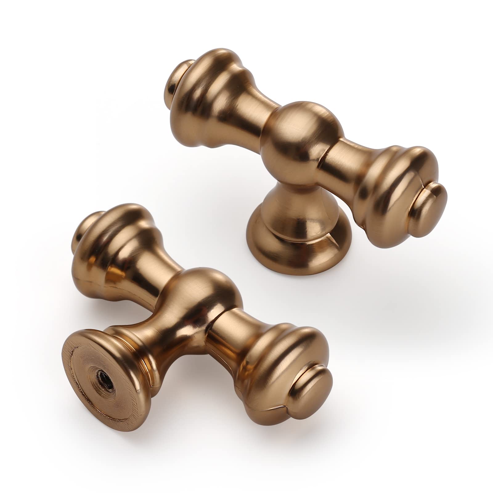 Asidrama champagne bronze kitchen knob with brushed brass finish, ideal for chic cabinet upgrades.