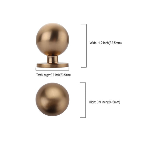 Asidrama champagne bronze knob on cabinet demonstrates easy installation with standard screw spacing.