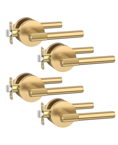 Asidrama champagne bronze privacy door handle set for bedroom privacy.