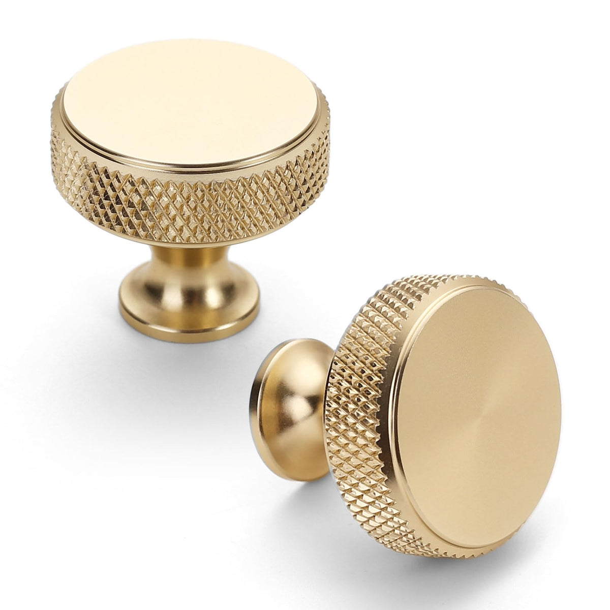 Asidrama gold knurled cabinet knob close-up for durable kitchen upgrade