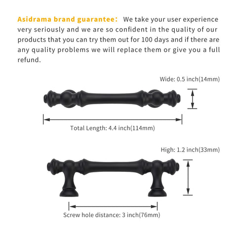 Individually wrapped Asidrama handles protect from scratches during shipping.