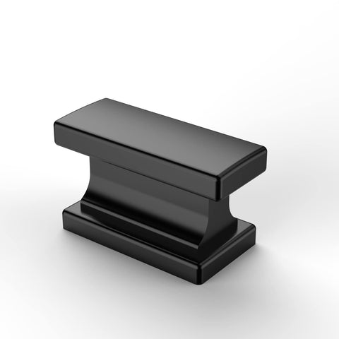 Asidrama matte black kitchen knob close-up showing durable zinc alloy construction