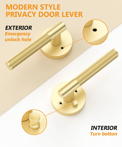Asidrama privacy door handle compatible with left or right-handed doors.