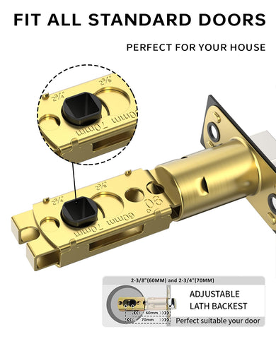 Asidrama privacy handle with adjustable backset supports multiple configurations