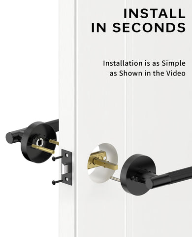 Asidrama reversible lever suitable for both left- and right-handed doors.