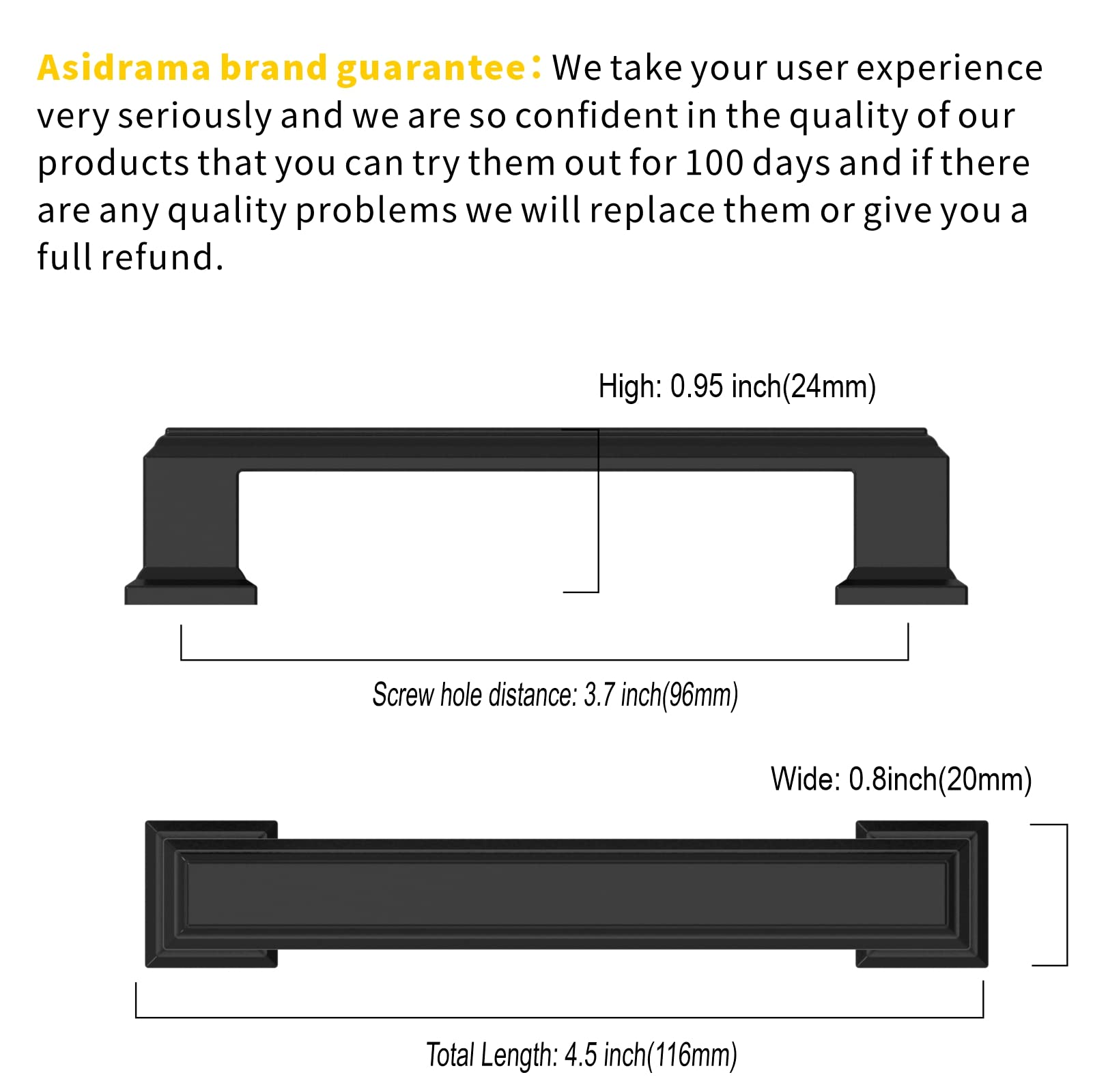 Asidrama secure packaging protects pulls from bumps during transit.