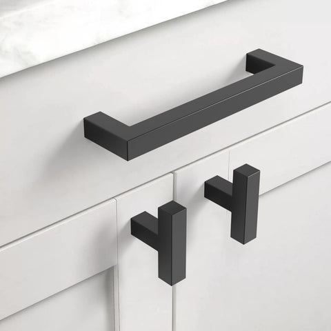 Asidrama stainless steel matte black pull ideal for kitchen cabinets.