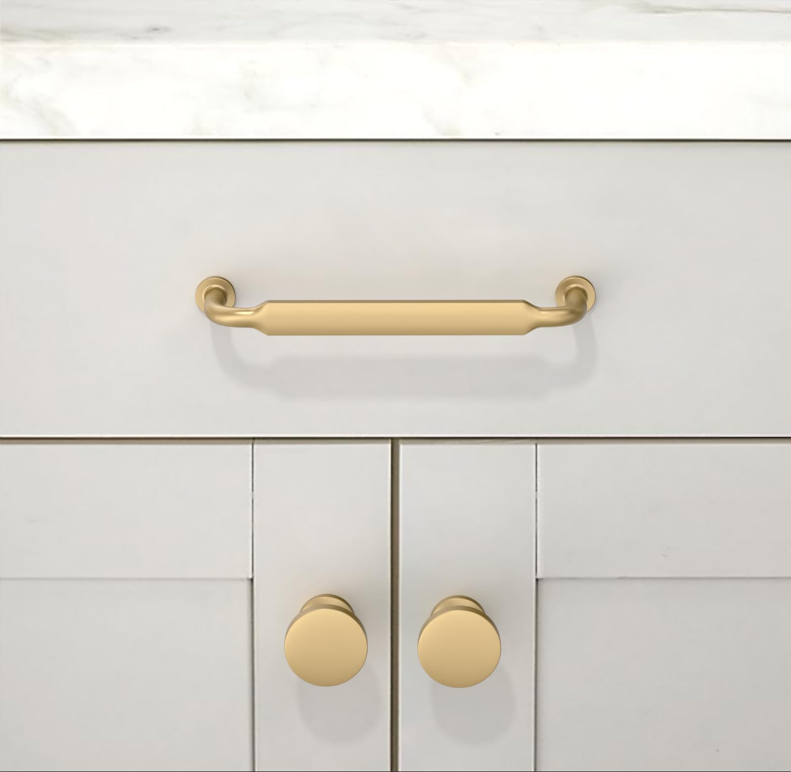 Asimerdeco champagne bronze knob hole closeup highlights precision single-hole fit.