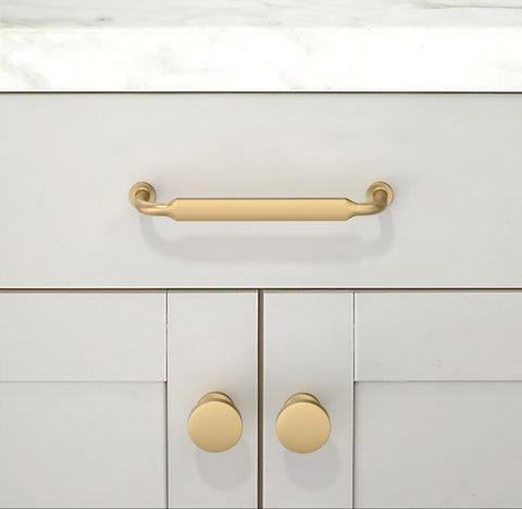 Asimerdeco champagne bronze knob hole closeup highlights precision single-hole fit.