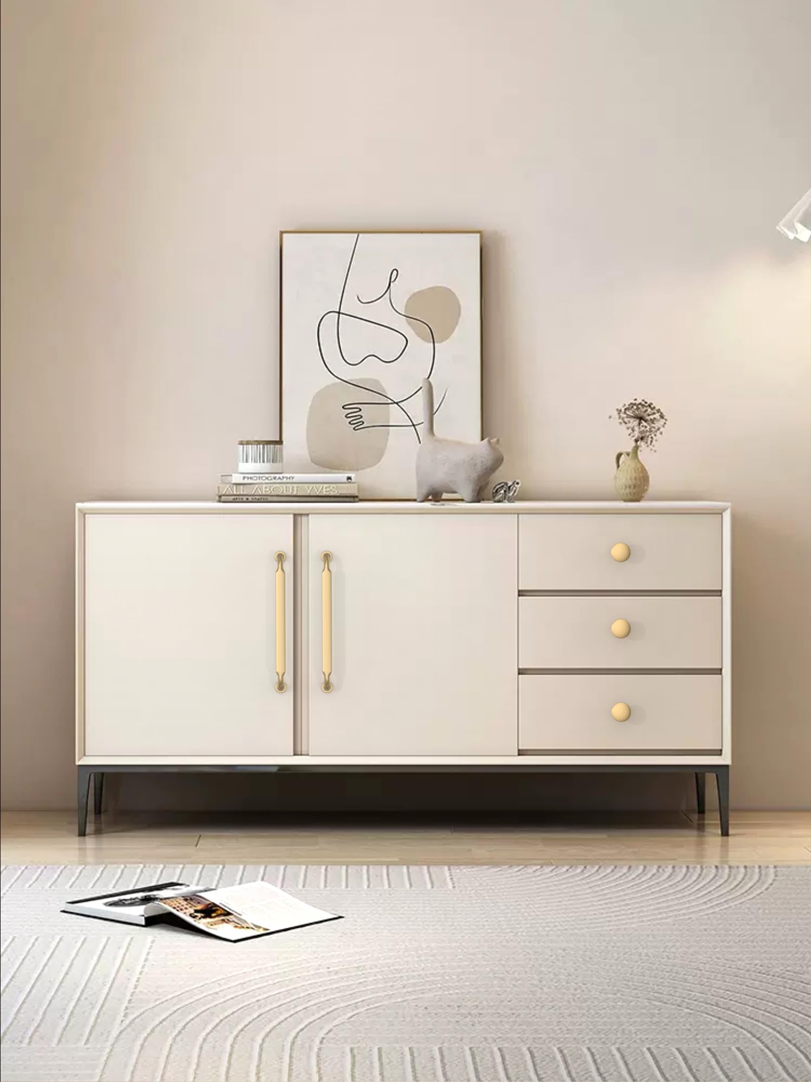 Asimerdeco champagne bronze knob packaging protects finish during transit.