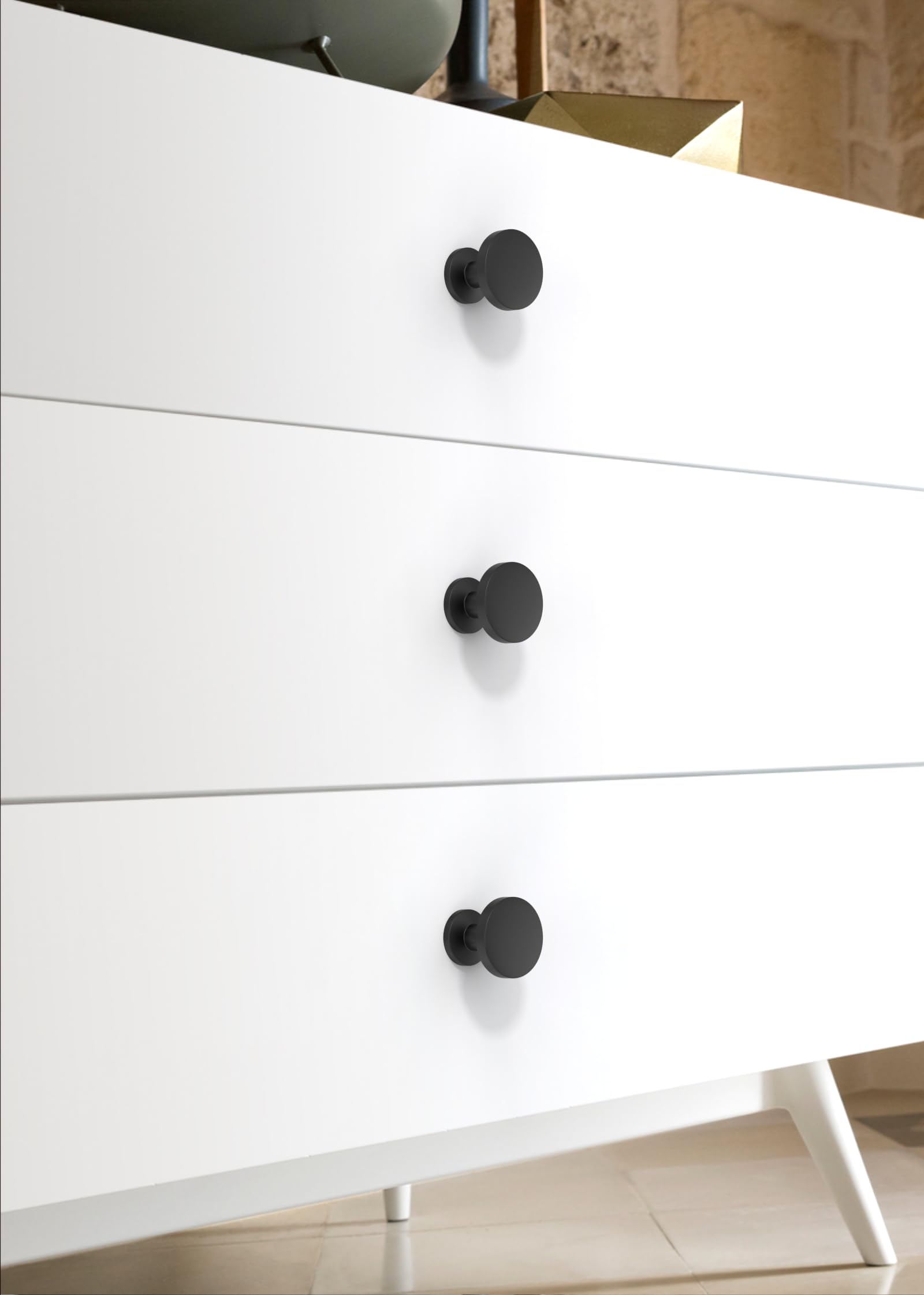 Asimerdeco dresser knob round 30mm for quick furniture refresh