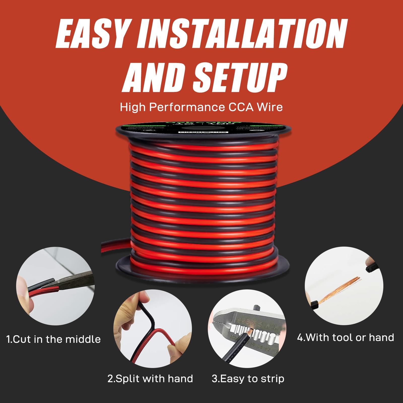 CCA conductor wire from Askcable with a flexible jacket for simple installations.