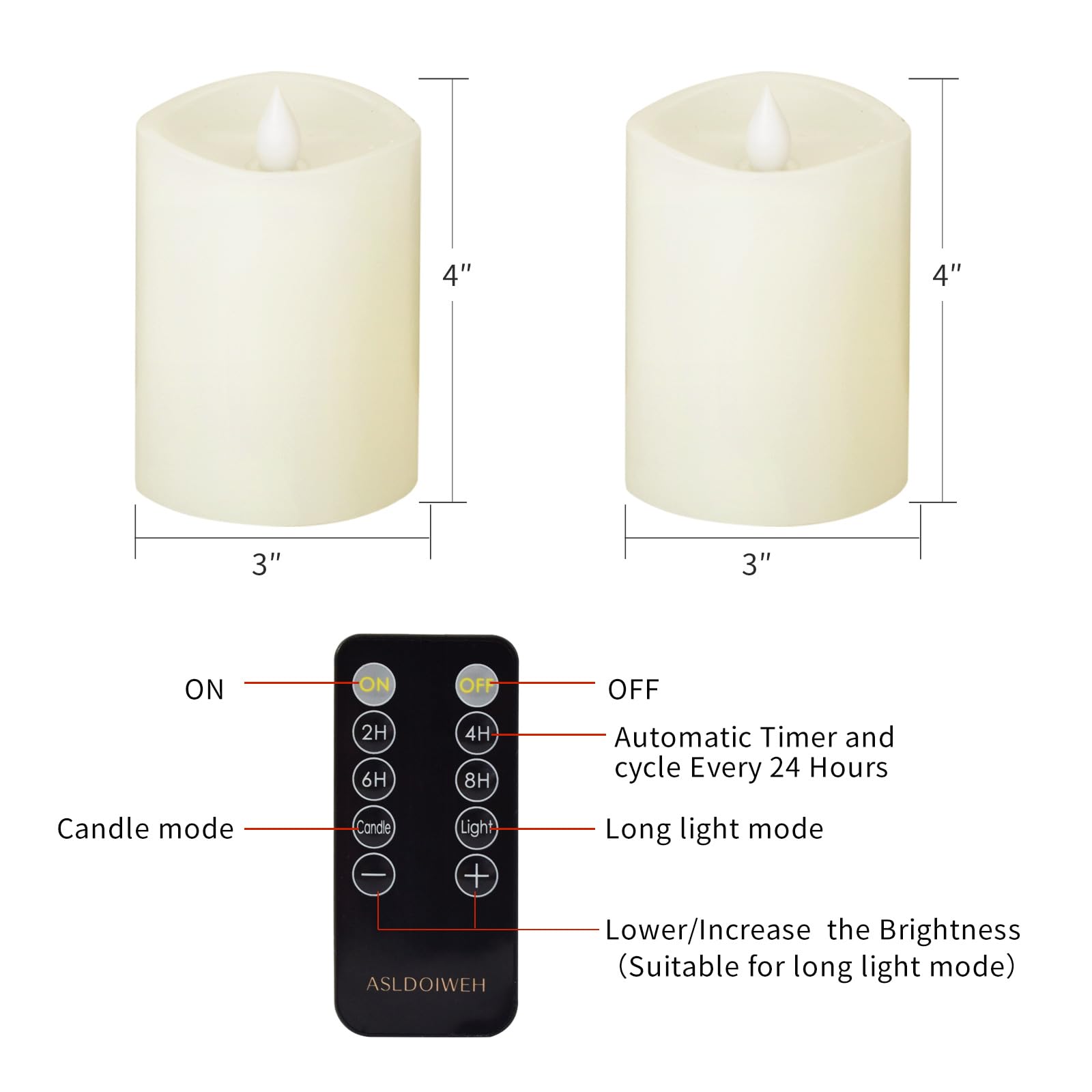 ASLDOIWEH indoor-outdoor decoration candles deliver safe, realistic glow anywhere.