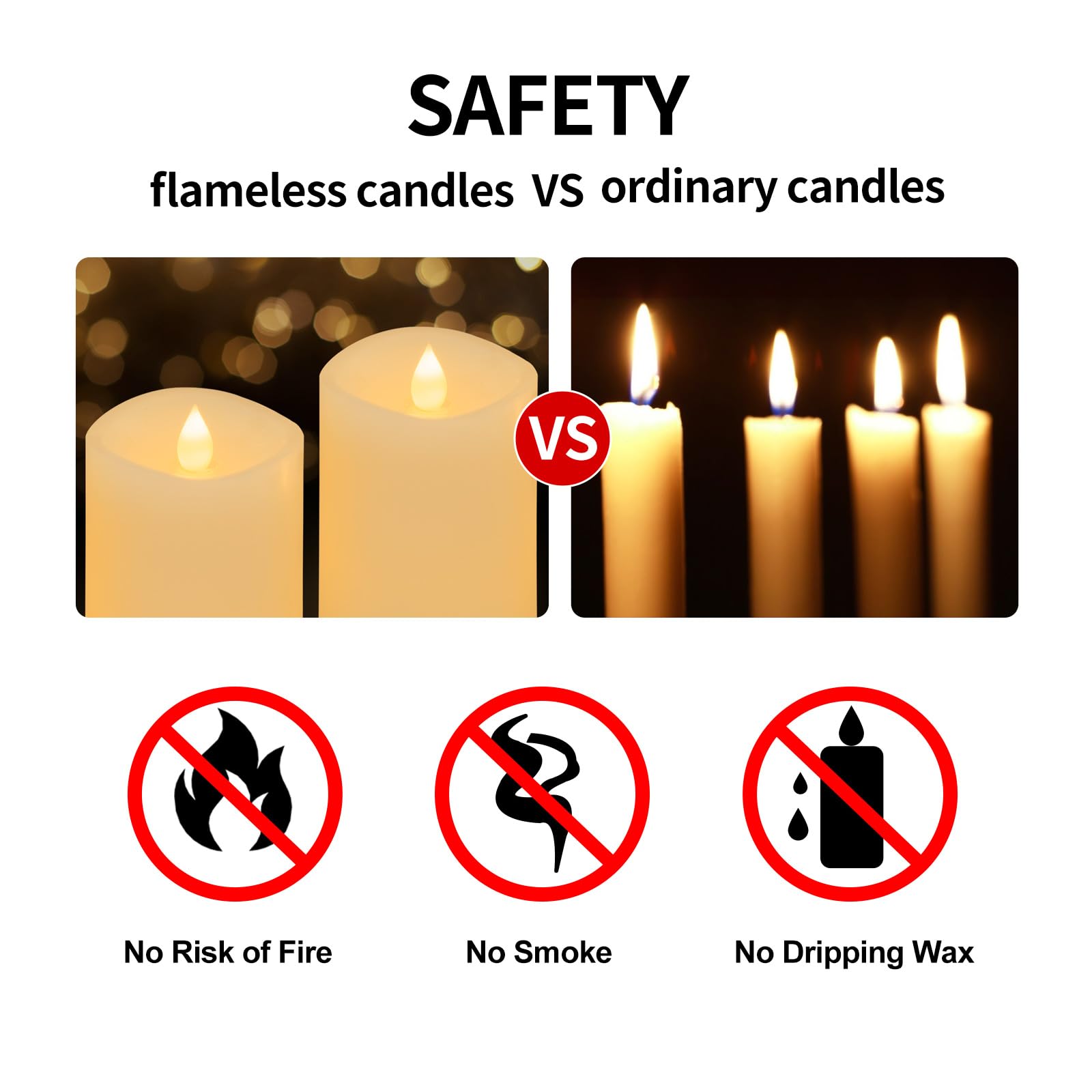 ASLDOIWEH ivory flameless candles with timers ideal for romantic dinners.
