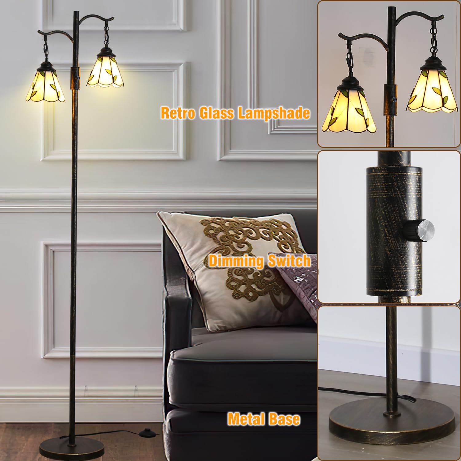Asmymhd easy-assembly lamp with footswitch enables quick setup.