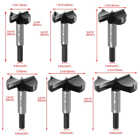 ASNOMY carbide tipped bits deliver precise cuts for wood and plywood