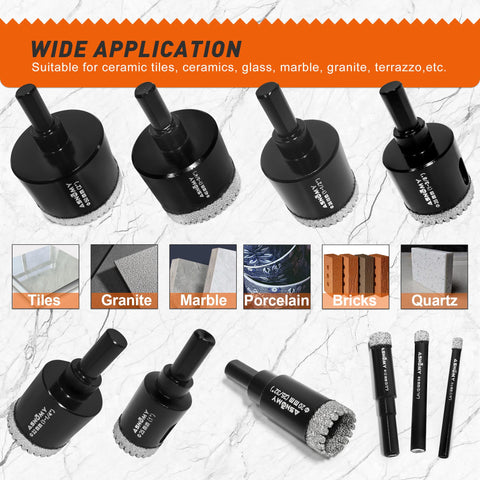 Asnomy 1-1/2 inch hole saw kit includes EVA guide for accuracy.