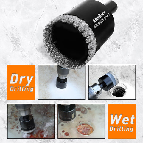 Asnomy 1-3/8 inch saw ensures sharper edges for smooth holes.