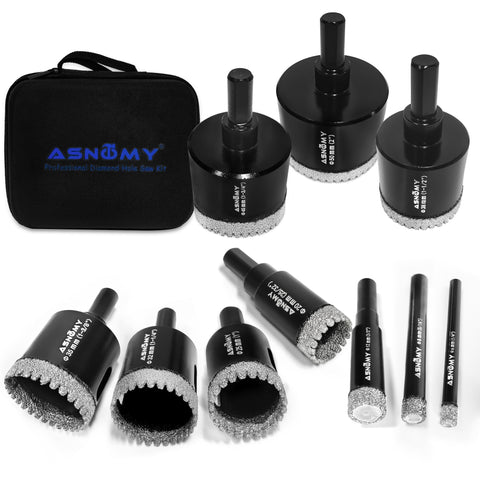 Asnomy diamond hole saw 1/4 inch creates clean, precise tile openings with minimal chipping.