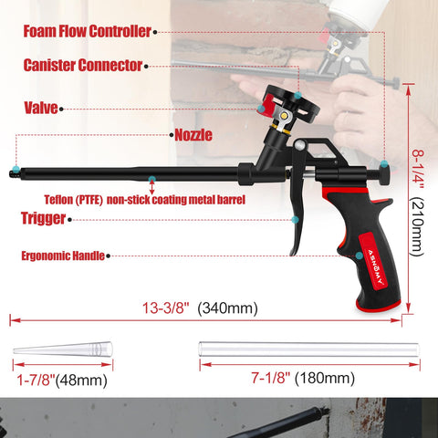 ASNOMY foam gun with 8 nozzles for versatile application.