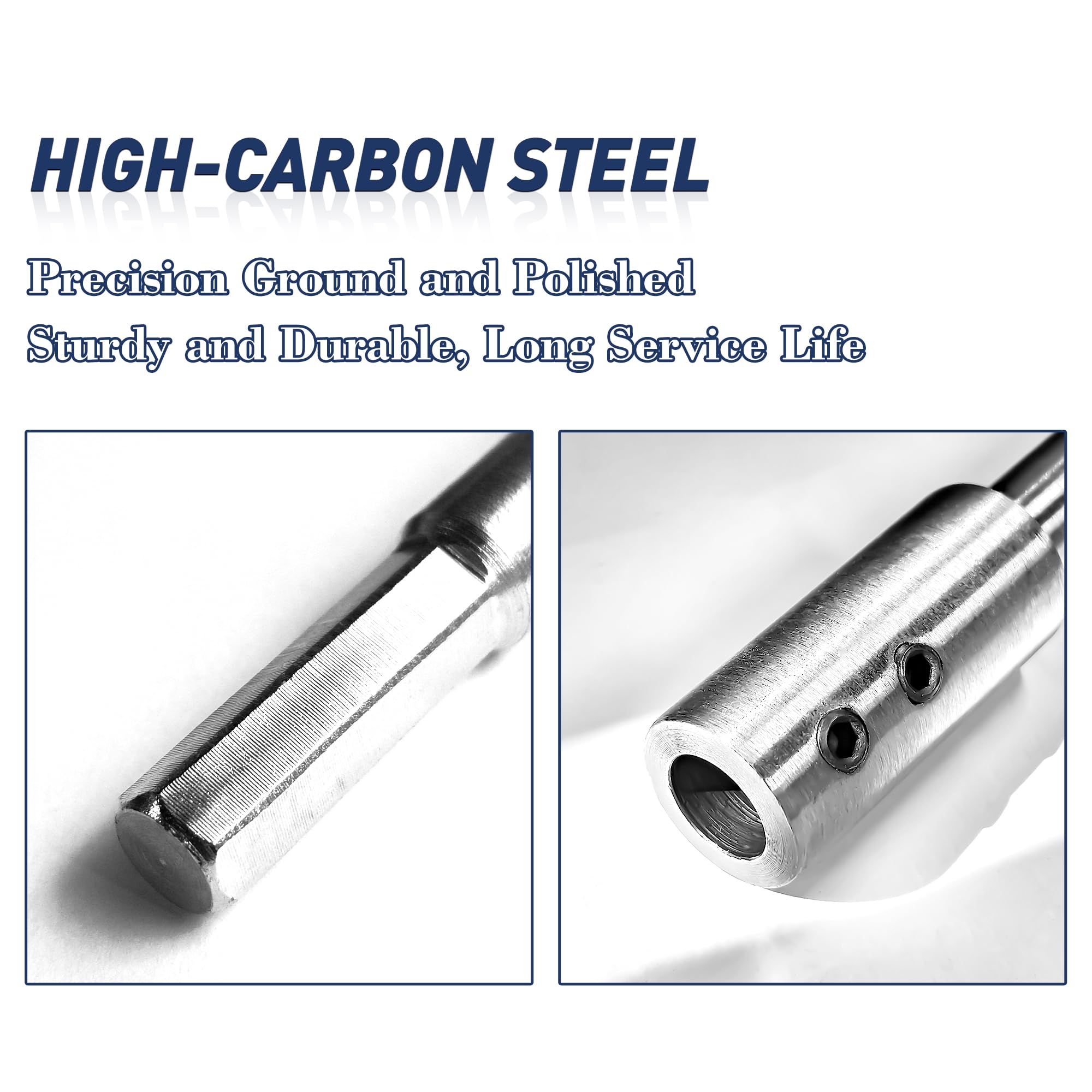 ASNOMY extension setup shows two set screws and hex key for secure shank attachment