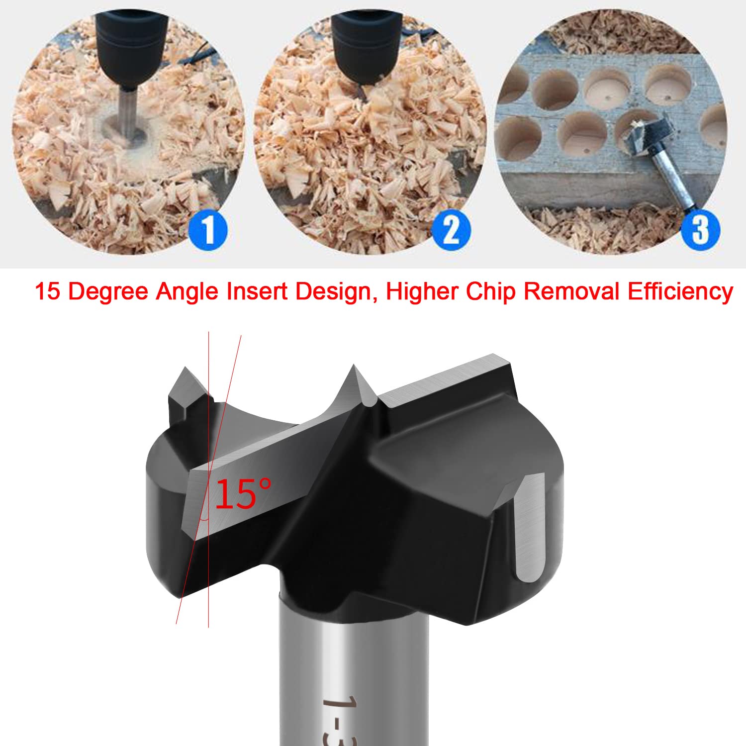 ASNOMY large diameter bits enable efficient hinge pockets and furniture drilling
