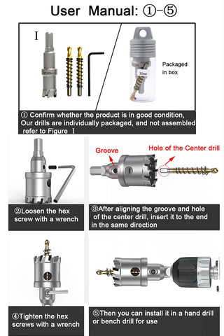 ASNOMY hole saw compatible with magnetic drills for on-site work.