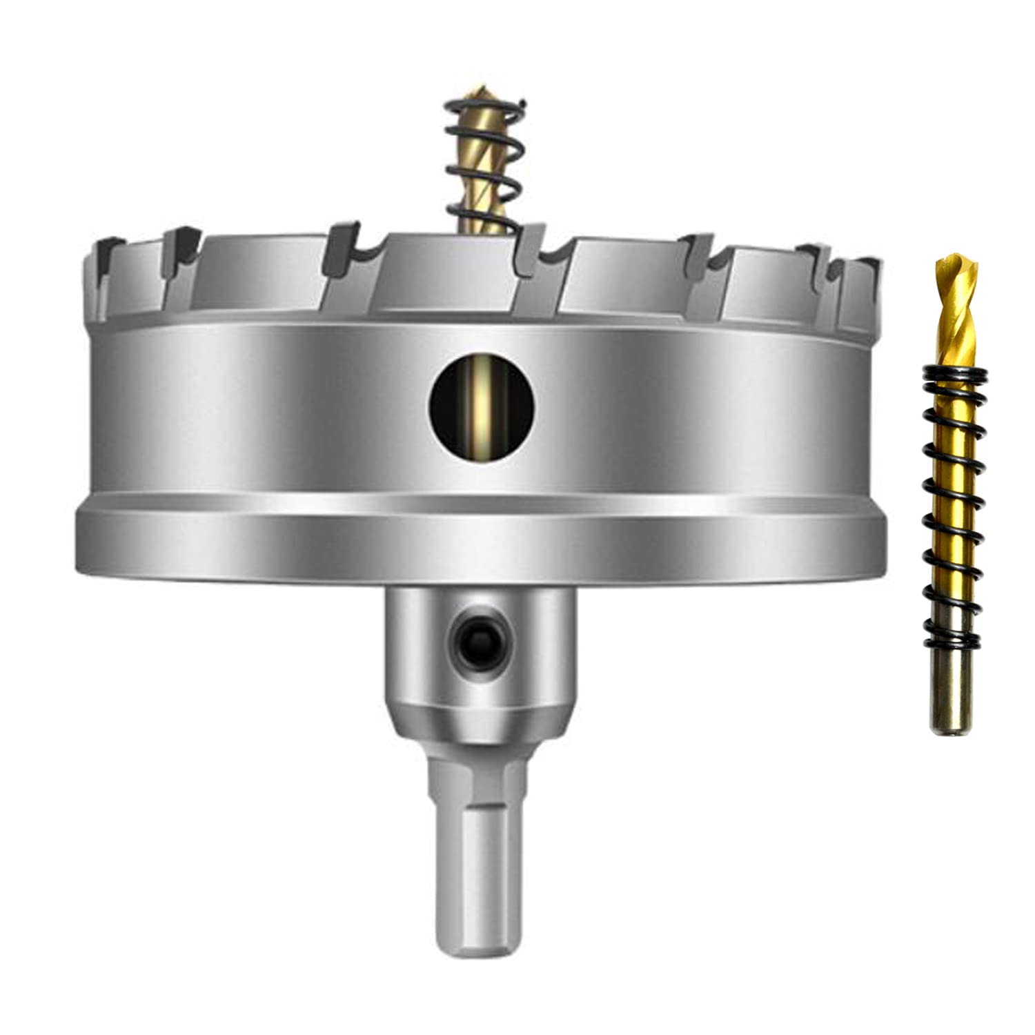 ASNOMY TCT hole saw 5 inch with rugged carbide teeth for clean metal cuts.