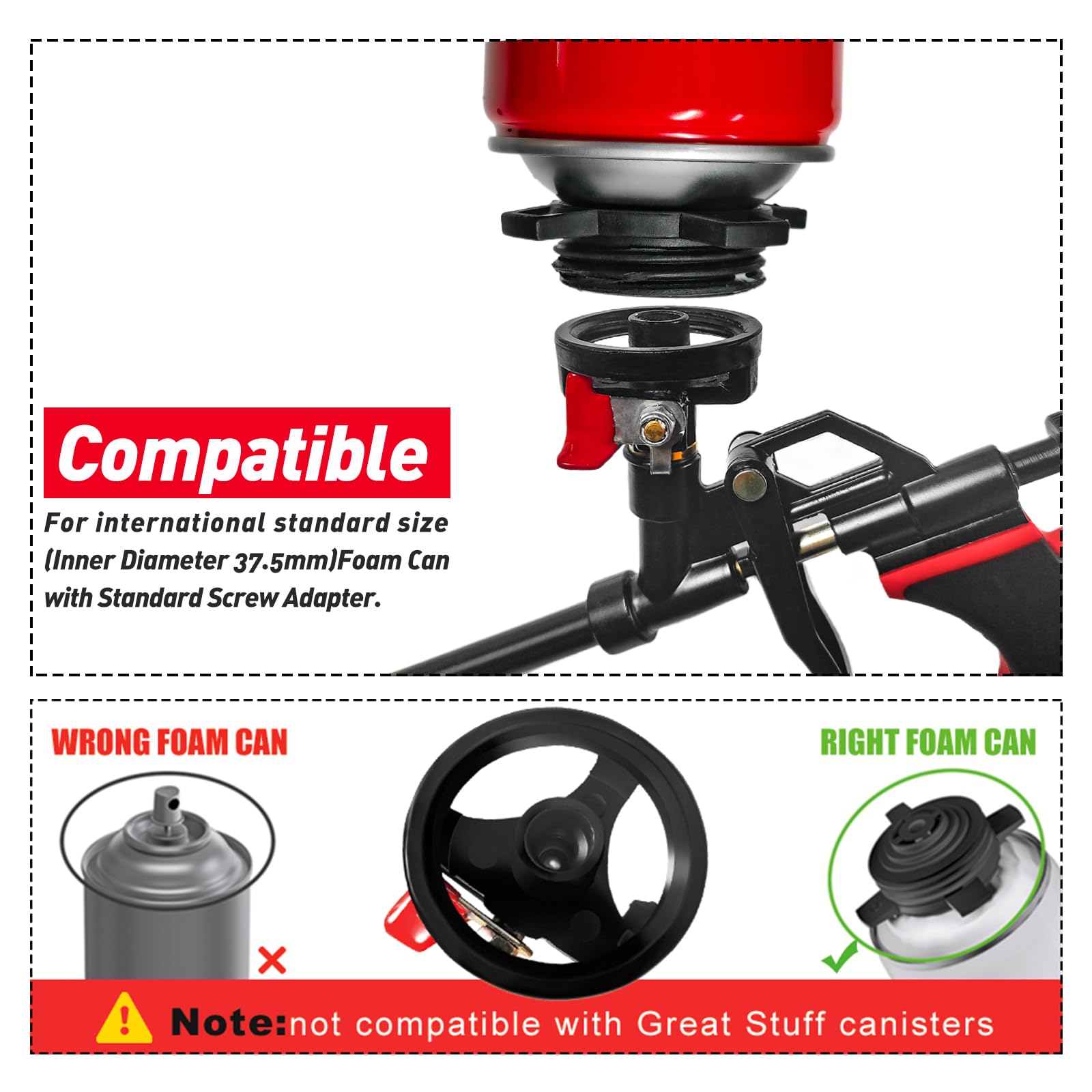 ASNOMY gun features PTFE coating for quick, residue-free cleaning.