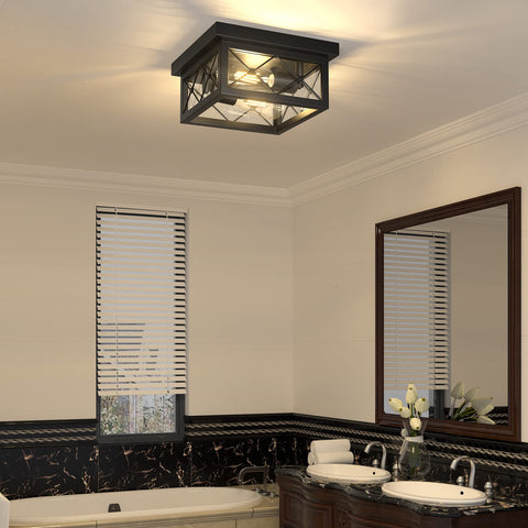 Asnxcju dimmer-compatible ceiling light compatible with LED or incandescent bulbs.