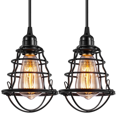 Asnxcju INNOCCY cage pendant light over dining table creating warm ambiance