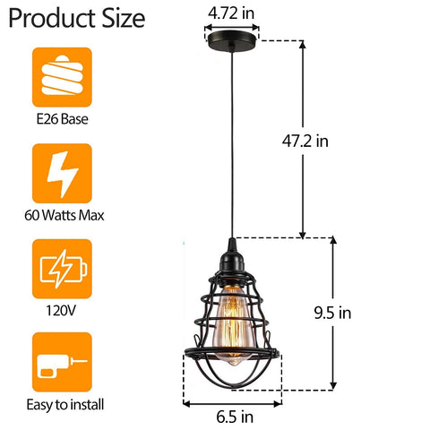 Asnxcju INNOCCY cage pendant light in kitchen adds vintage charm