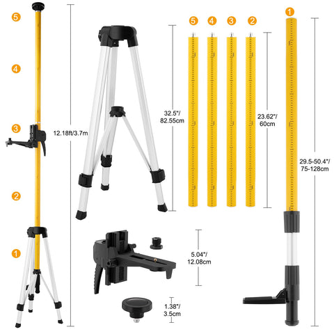 ASOBRIS laser level pole carry bag simplifies transport and storage