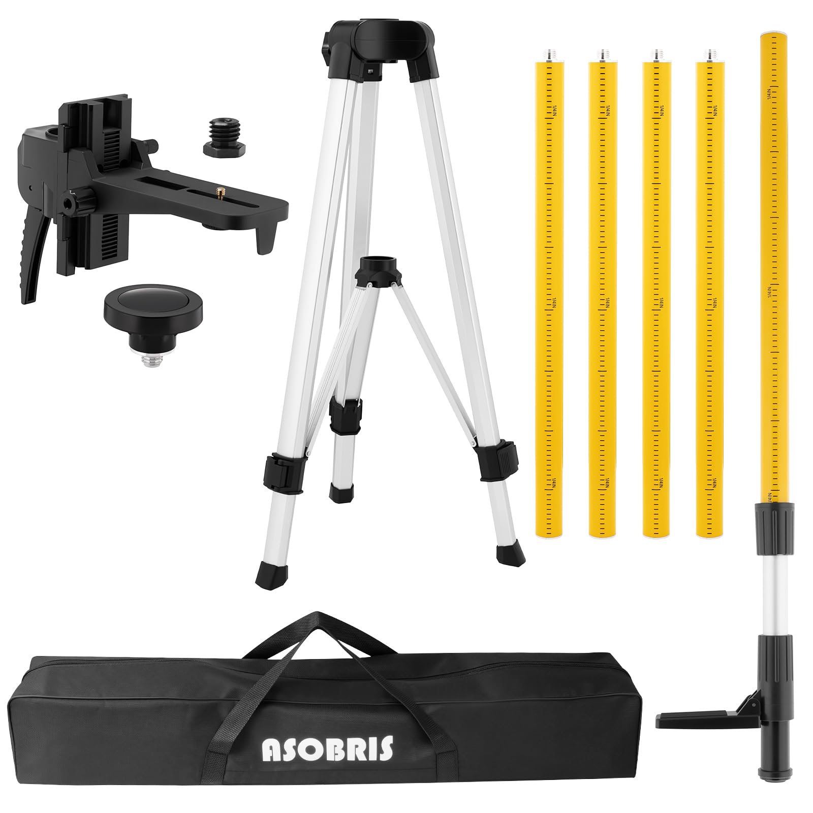 ASOBRIS laser level pole extended height for floor-to-ceiling alignment