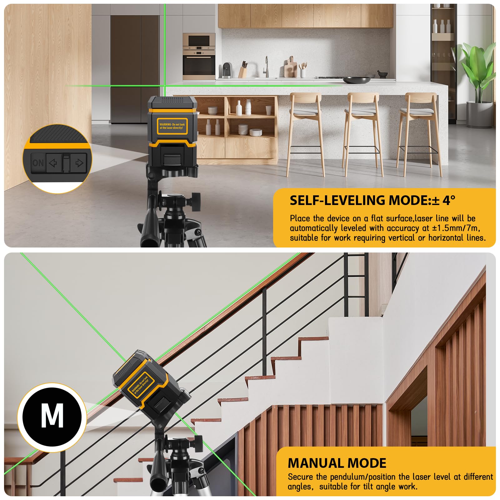 ASOBRIS X6-B2 self-leveling mode maintains straight lines efficiently