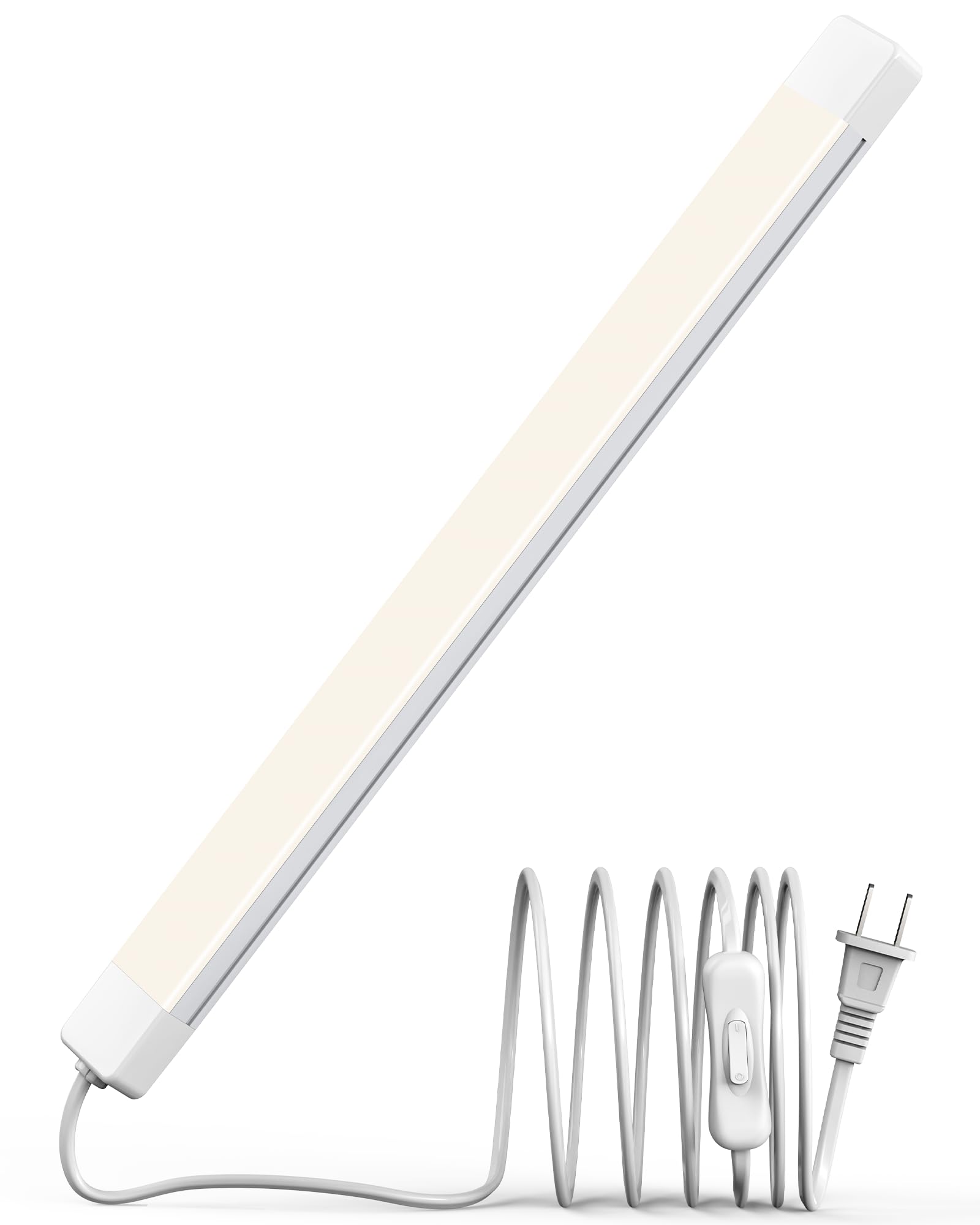 ASOKO 16-inch under cabinet light; bright 4500K daylight white for kitchen counter visibility.